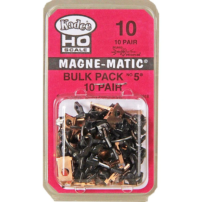 Kadee No10 HO Scale Bulk Pack 10 Pair No.5 Metal Couplers Medium Centerset Shank