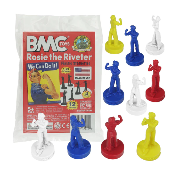 BMC Toys Rosie the Riveter 12pc Plastic Poster Color Statues
