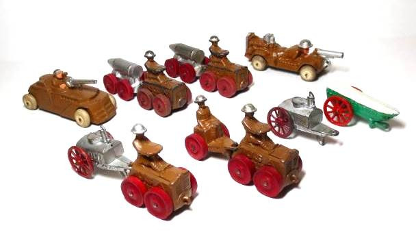 Dimestore Military Vehicle Assortment 12 pieces Historical Figures