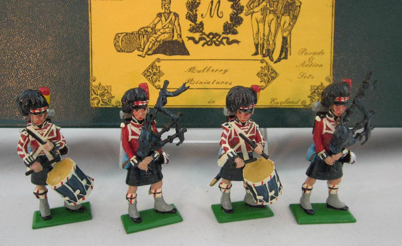 Mulberry Set BN54 Black Watch Pipes & Drums Vintage Historical Figures