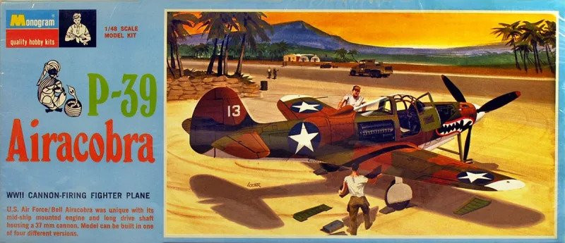 Monogram P-39 Airacobra WWII Cannon-Firing Fighter Plane PA227