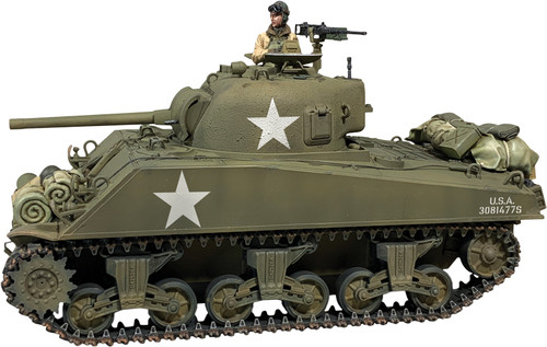 WBritain 25136 U.S. M4A3 Sherman Tank 10th Armored Division Winter 1944-45