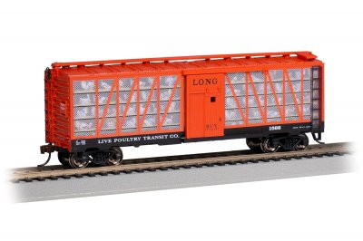 Bachmann HO 15905 Long With Turkeys Poultry Car Live Poultry Transit Co. 1566