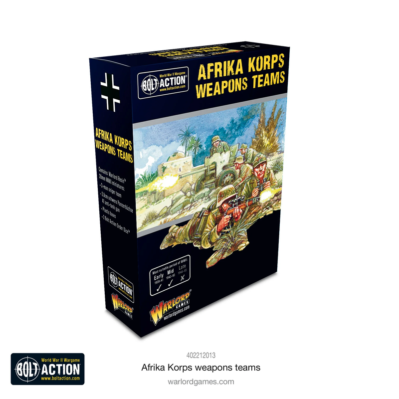 Warlord Games 402212013 Bolt Action Afrika Korps Weapons Teams