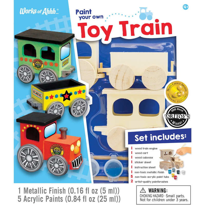 Masterpieces 21417 Toy Train Wood Craft & Paint Kit