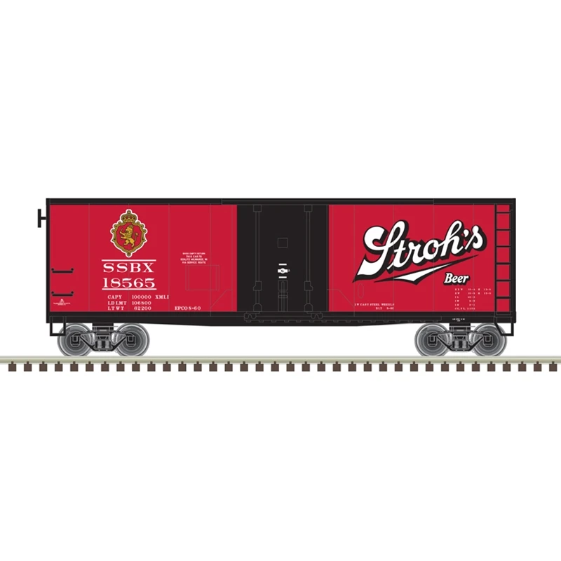 Atlas Trains 2001146 3RL Trainmaster 40' Plug Door Stroh's Box Car #18533