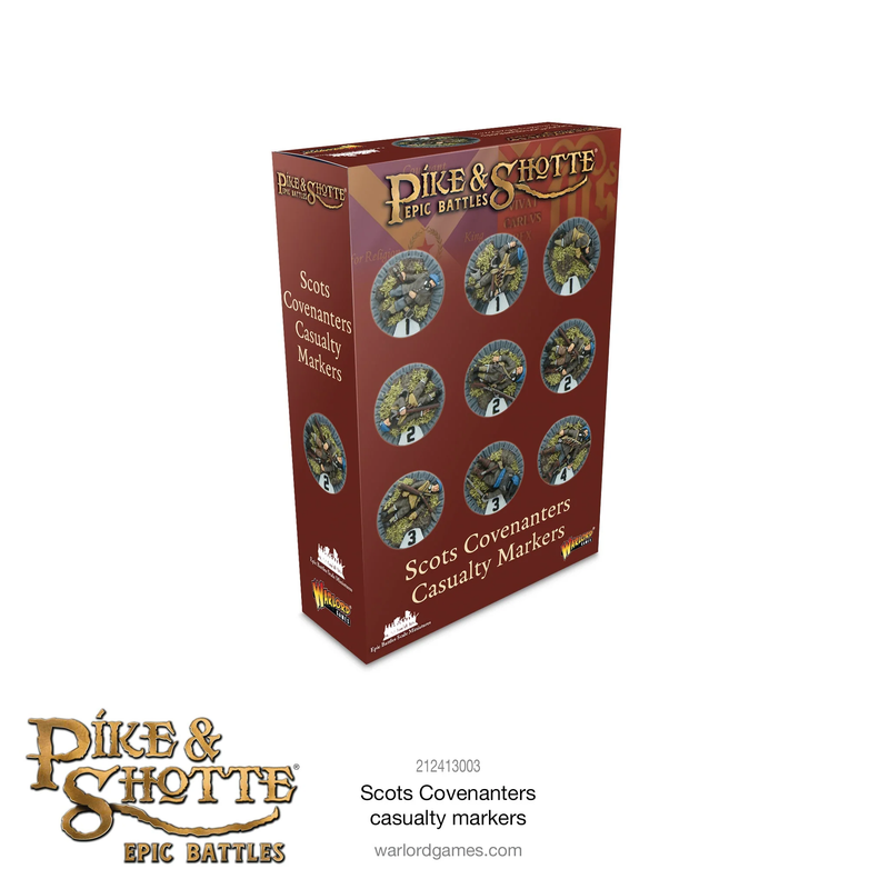 Warlord Games 212413003 Pike & Shotte Epic Battles: Scots Covenanters Casualty Markers