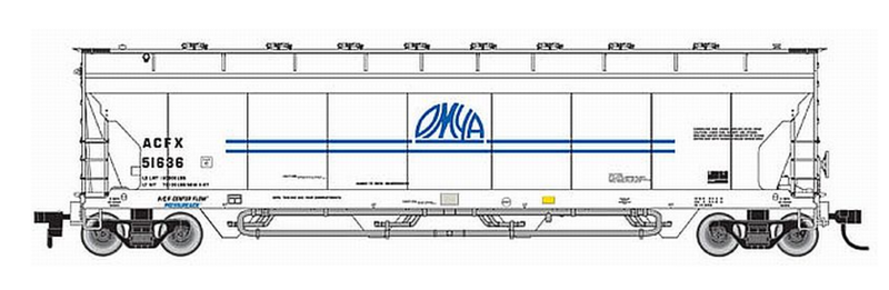 Atlas HO #20001070 ACF Pressureaide 4-Bay Hopper Omya #51636