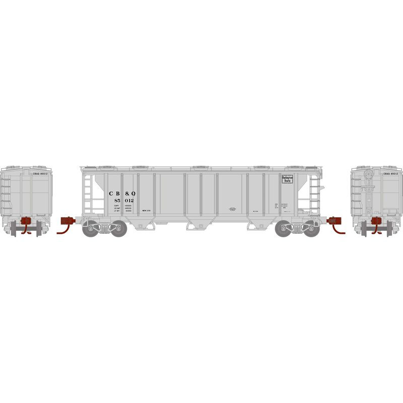Athearn N 28350 PS-2 2893 3-Bay Covered Hopper CB&Q #85012