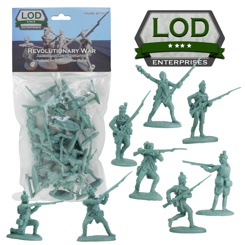 LOD Enterprises Plastic Figure Sets LOD013 Revolutionary War American Light Infantry