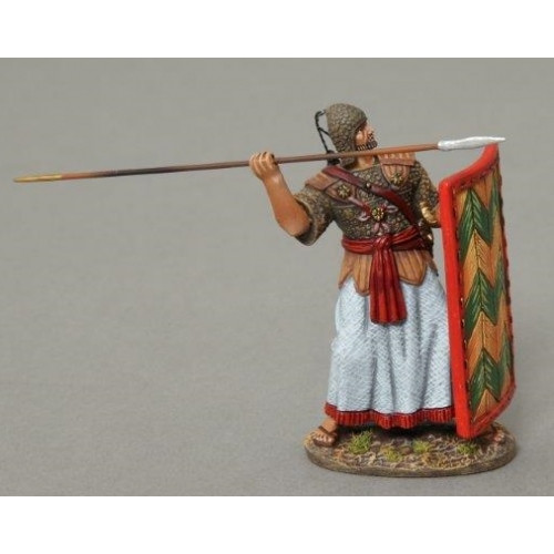 Egyptian Marine With Full Length Wicker Shield Throwing Spear