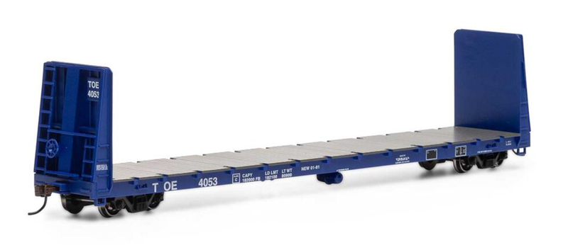 Athearn 17222 HO 60' Bulkhead Flatcar, Texas Oklahoma Eastern 4053