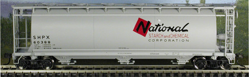Atlas HO #1947-1 ACF 3 Bay Cylindrical Hopper National Starch #60388