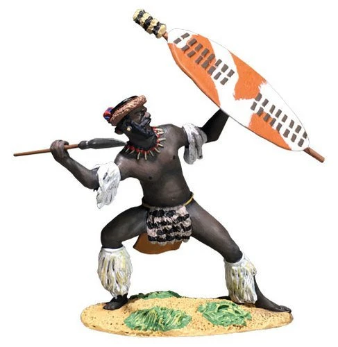 W. Britain Model Figures 20198 Zulu Defending with Spear uDloko Regiment