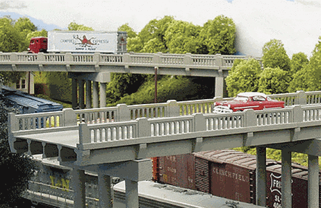 Rix Products 628-0102 Early Highway Overpass HO Scale Model Train Building Kit