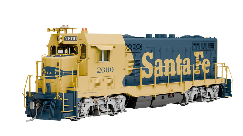 Rapido HO Locomotive 070108 ATSF CF7 w/Square Cab DC/Silent AT&SF Yellow Warbonnet #2600