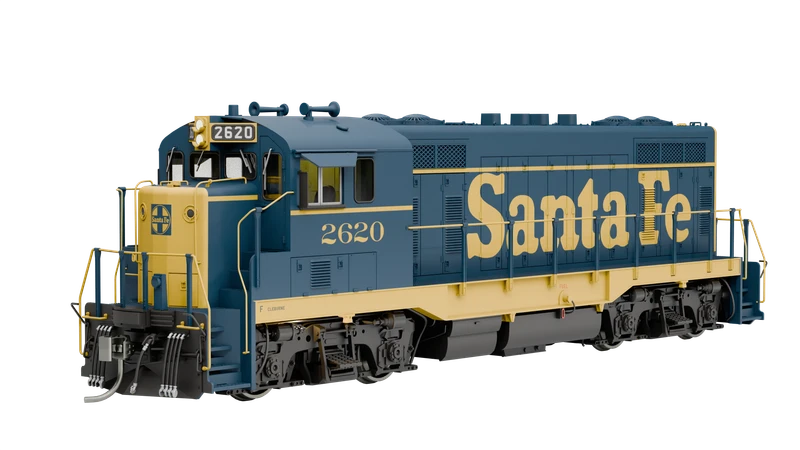 Rapido HO Locomotive #070114 ATSF CF7 w/Round Cab DC/Silent AT&SF Yellow Pinstripe #2620