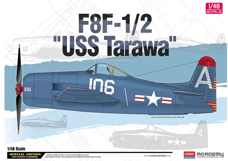 Academy Plastic Models 1/48 FF8F-1/2 Bearcat USS Tarawa Special Edition #12313