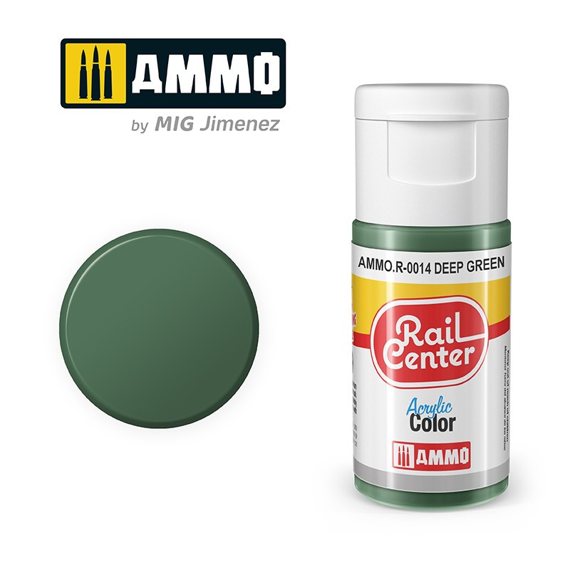 AMMO by Mig Rail Center Acrylic Color R-0014 Deep Green 15ML