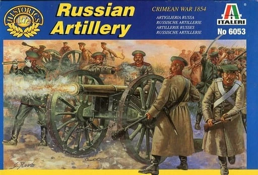 Italeri 6053 Historics 1:72 Russian Artilley Crimean War 1854. Unpainted.
