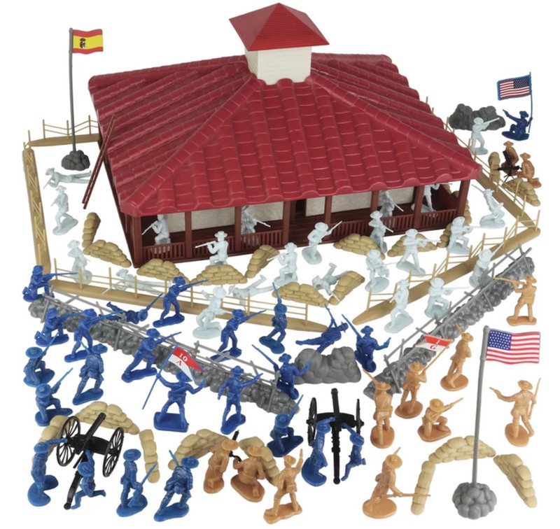 BMC 67010 The Rough Riders Charge Up San Juan Hill - 102pc Boxed Playset