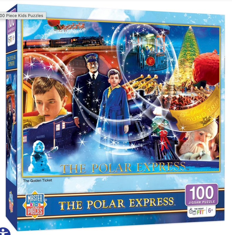 MasterPieces The Polar Express "Golden Ticket" 100 piece Jigsaw Puzzle
