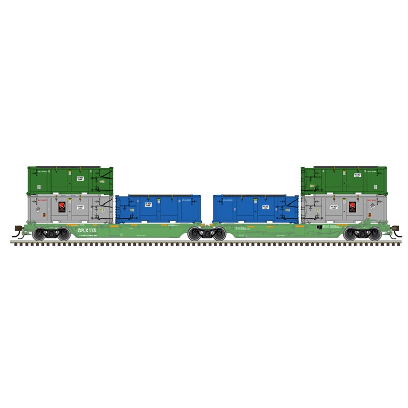 ATLAS HO MASTER BULK CARRIER W/6 CONTAINERS GREENFIELD LOGISTICS [GFLX] #125 [GFLU #001046, 001073, MHFU #001235, 001903, BFLU #000071, 000165]