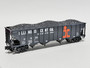 MTH Electric Trains 20-90749C Primer Illinois Central 4 Bay Hopper With Coal Load