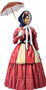 W Britain 35035 "Miss Patty Dunbar" Woman with Patriotic Apron and Parasol 1861-65