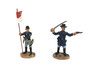 W Britain American Civil War Company Officer And Guidon Bearer Union Cavalry