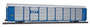Walthers HO 89' Thrall TriLevel Enclosed Auto Carrier Platinum Grand Trunk Western