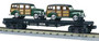 MTH Railking O Scale #30-7662 Auto Transport Flatcar w/ '40 Woody Wagons