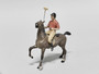 Historical Heyde Germany Lead Polo Player Mounted with Mallet Figure
