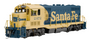 Rapido HO Locomotive #070117 ATSF CF7 w/Round Cab DC/Silent AT&SF Yellow Warbonnet #2472