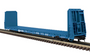 Atlas O Trainman #3001927 62' Bulkhead Flat Car Procor FFIX Dark Blue 3RL