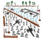 BMC 67385 BMC CTS Civil War Battle of Picketts Charge 101pc Blue & Gray Plastic Army Set