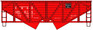 Accurail 2724 HO Scale Chicago Burlington Quincy Wood-Side Twin Hopper Kit