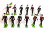 Early Unidentified Maker Mexican Color Party Vintage Historical Figures