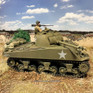WBritain 25136 U.S. M4A3 Sherman Tank 10th Armored Division Winter 1944-45