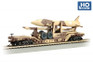 Bachmann 18340 52' Center-Depressed Flat Car - Desert Camouflage w/ Missile