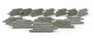New Ray Sandbag Bunkers Set Of 12 Plastic Military Toys 1/32 Scale 54mm