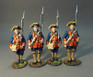 RRBNJ-01N The New Jersey Provincial Regiment, 4 Line Infantry At Attention, Set #1
