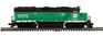 Atlas O Premier 30138568 GP40 Locomotive Burlington Northern 3075 (Green/White/Black) 3RL