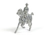 Grey Iron Toy Soldiers Iron-Cast Metal Horse and Rider