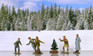 Images Of The Land ShelfScapes #1221 European Winter 10" x 30" Scenic Backdrop. Use to display military miniatures.