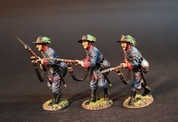 United States Mounted Infantry Advancing at a Crouch with rifle in