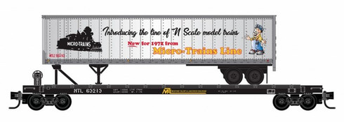 Micro-Trains N 06400190 57' Converted TOFC Flat Car W/ Trailer