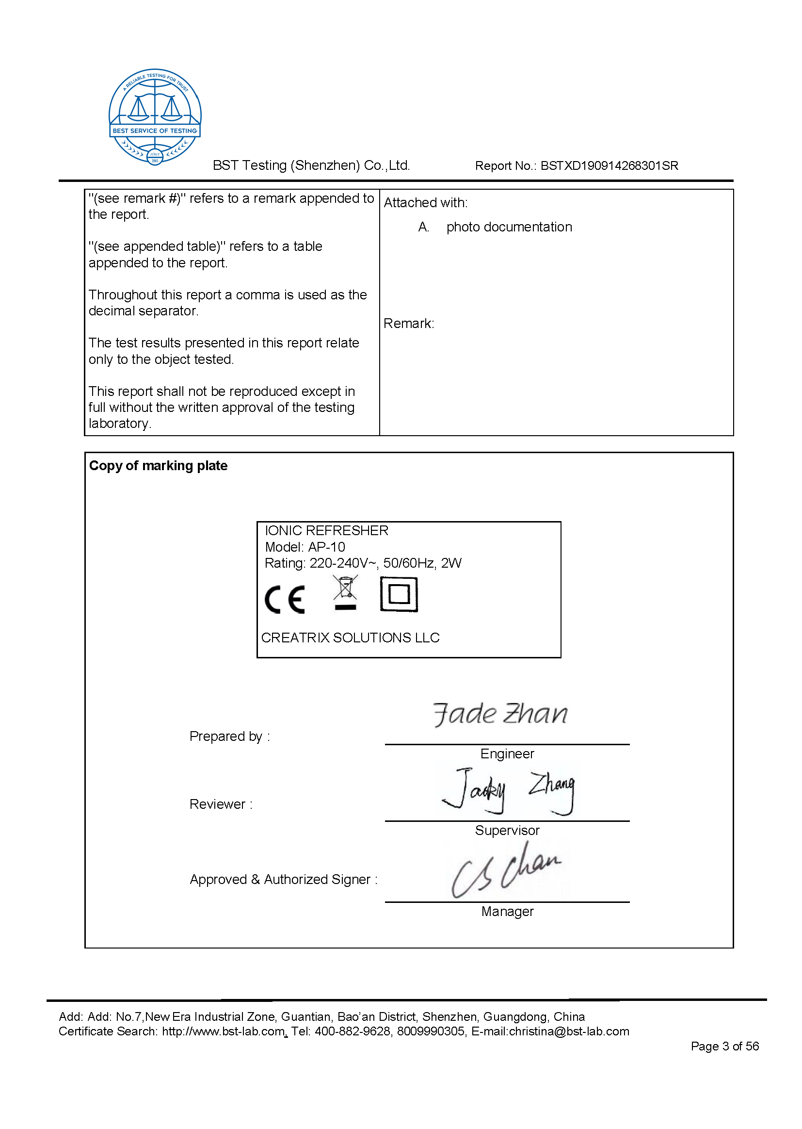 Ionic Refresher CD LVD Report Page 3