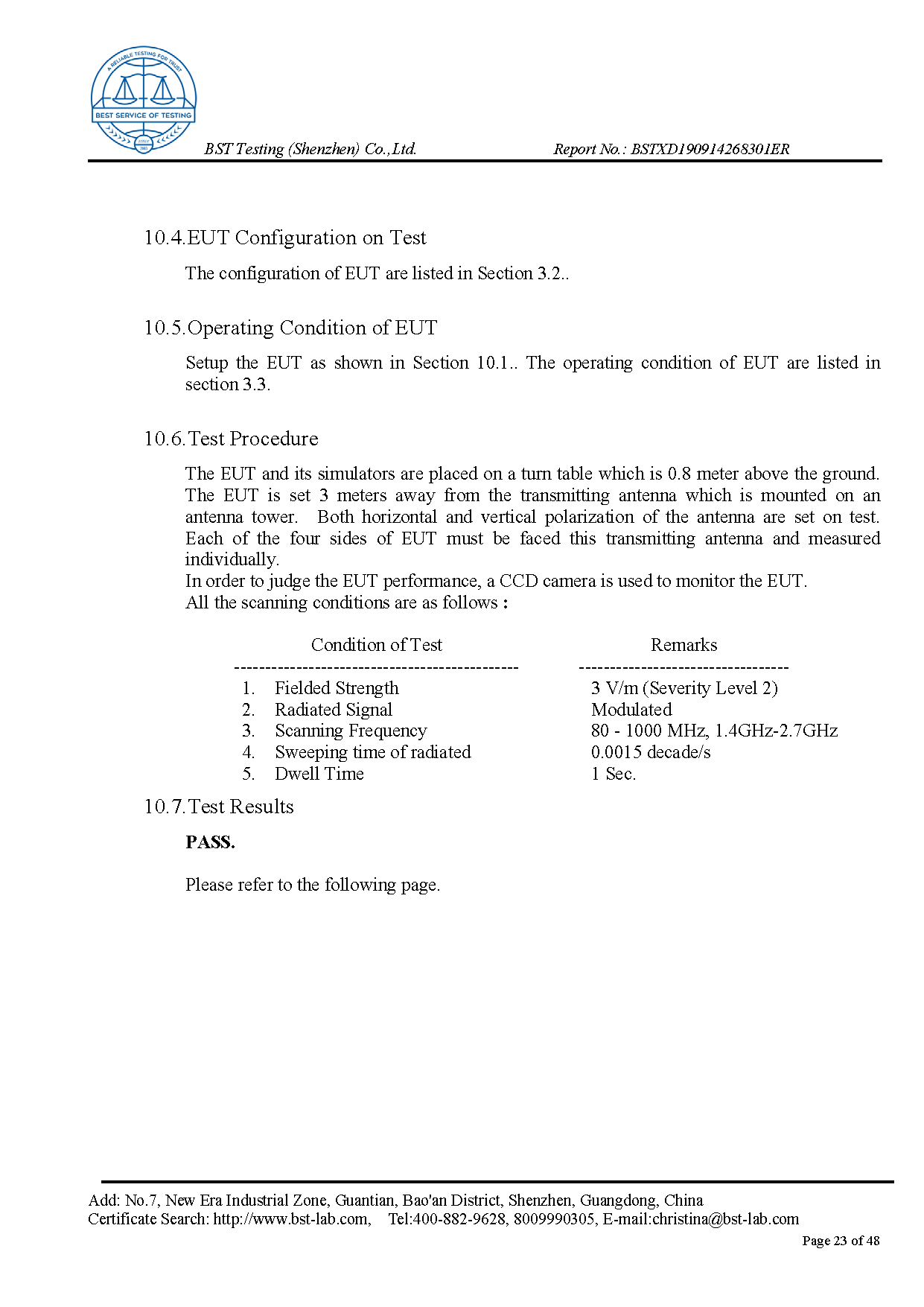 Ionic Refresher EMC Report Page 23