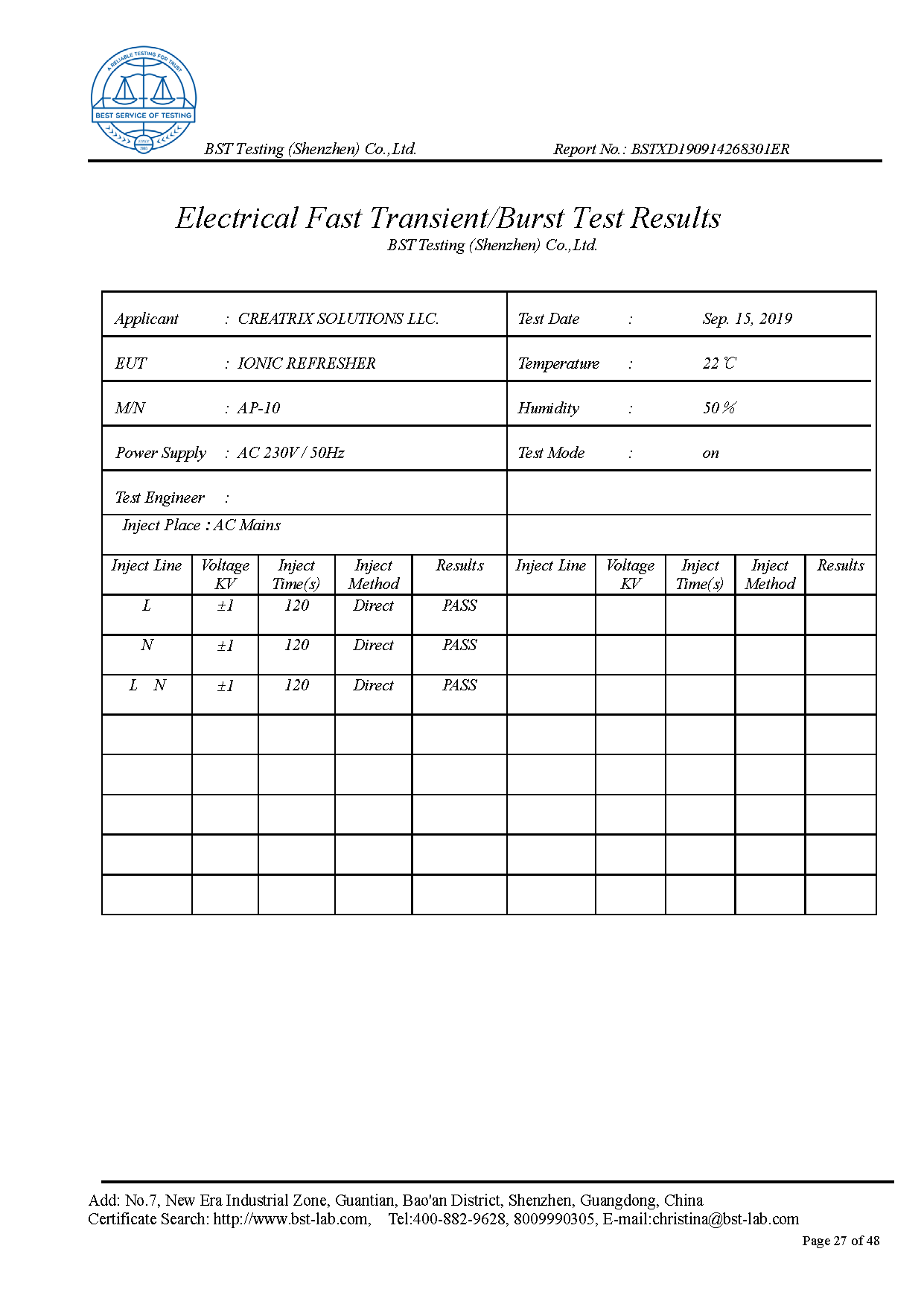 Ionic Refresher EMC Report Page 27